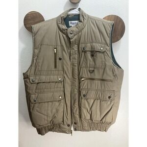 Vintage Repage Vest Puffer Jacket Size‎ L Flannel Lined Pockets Grandpa